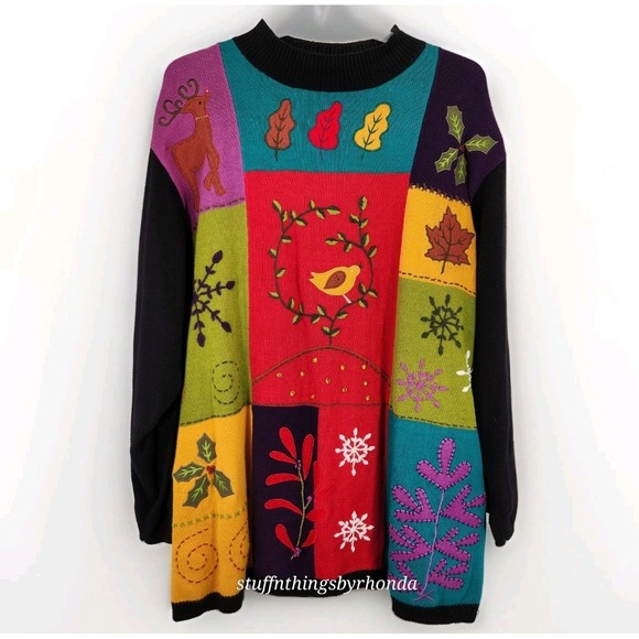 C.S.T. Sport Holiday Fall/Winter Theme Sweater Plus Size 4X Christmas Sweaters - Picture 1 of 8